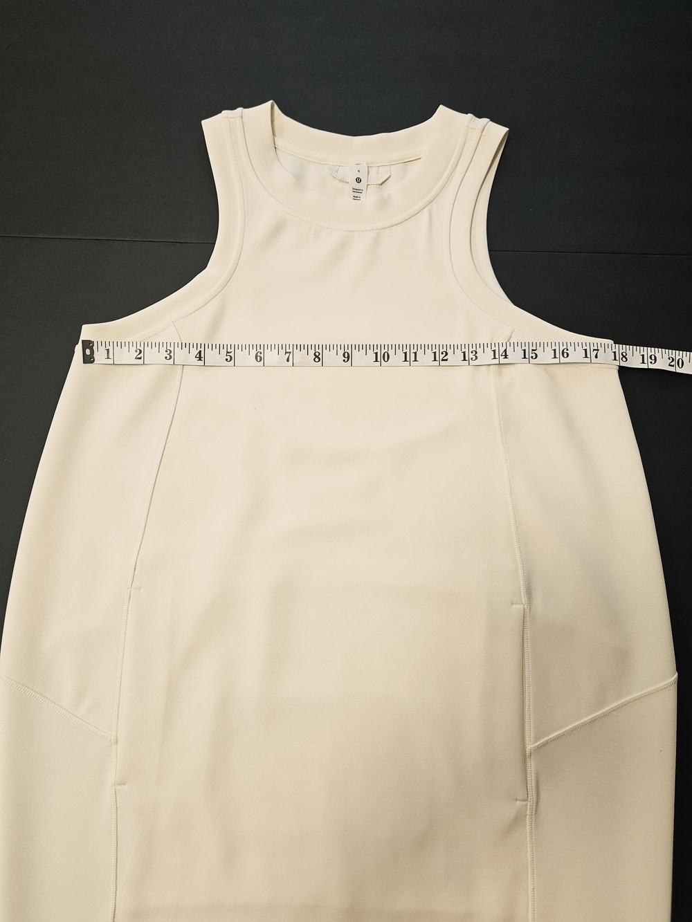 Lululemon Softstreme Back In Action Dress Lemon Sorbet Cream Mini Size 6 LW1DLSS - Picture 5 of 16